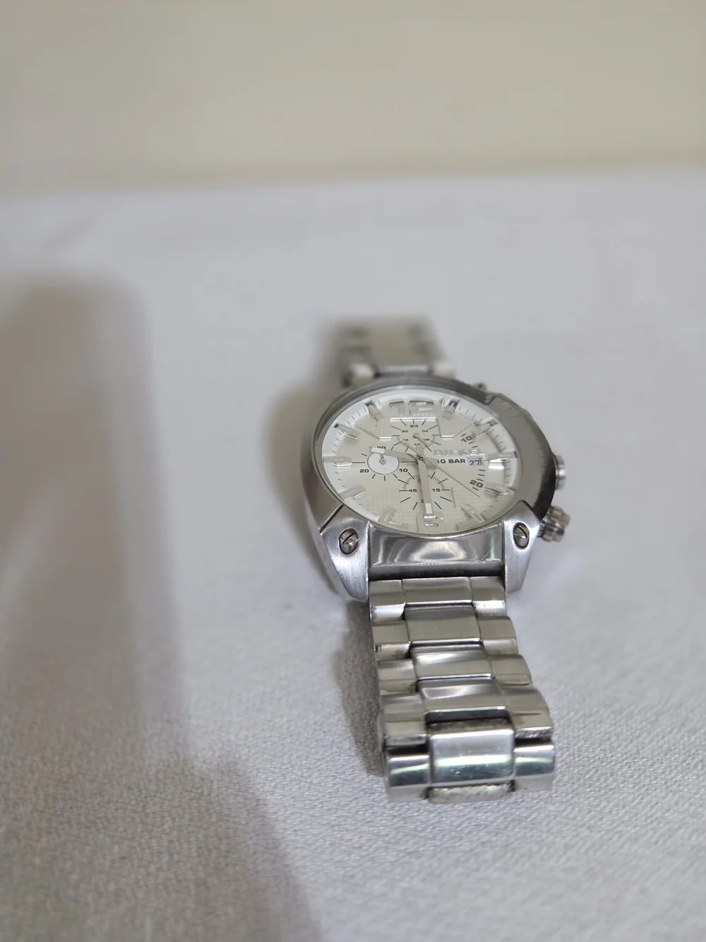 Diesel Men’s Silver Stainless Steel Watch - DZ4203 Needs Battery